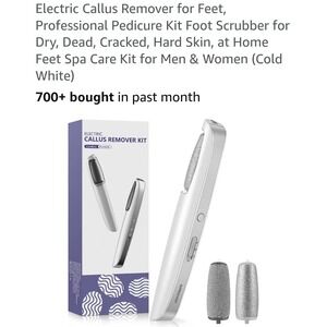 Electric Callus Remover Kit Cordless 3-Speed Rechargeable Foot Scrubber